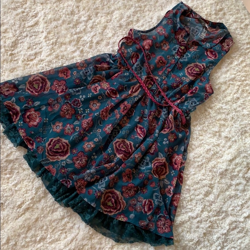 Green Floral Dress
